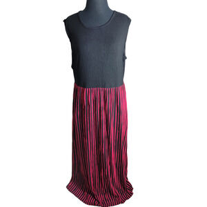 Grace elements maxi dress sleeveless black, red sz XL